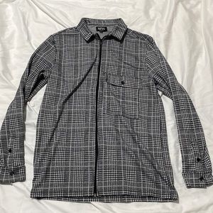 Men’s Plaid Zip up long sleeve